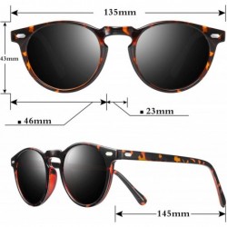 Round SUNGLASSES FOR MEN WOMEN - Half Frame Polarized Classic fashion womens mens sunglasses FD4003 (28brown - 14.5) - CS18U7...
