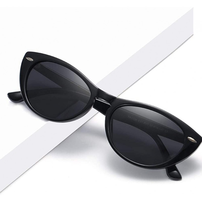 Cat Eye Polarized Cat-eye Sunglasses for Women Classic Lenses 3326 - Black - CH197N852QN $9.71