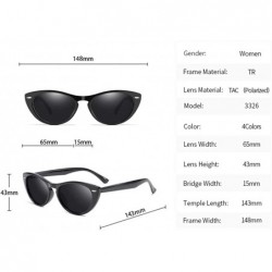 Cat Eye Polarized Cat-eye Sunglasses for Women Classic Lenses 3326 - Black - CH197N852QN $9.71