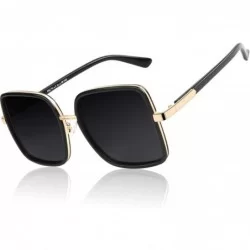 Round Women Oversized Square Frame Sunglasses Multiple Tinted Glitter Designer Inspired Stylish Shades S904 - CL196OLAMRI $26.55