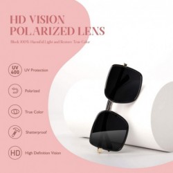 Round Women Oversized Square Frame Sunglasses Multiple Tinted Glitter Designer Inspired Stylish Shades S904 - CL196OLAMRI $10.76