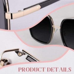 Round Women Oversized Square Frame Sunglasses Multiple Tinted Glitter Designer Inspired Stylish Shades S904 - CL196OLAMRI $10.76