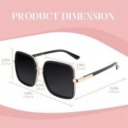 Round Women Oversized Square Frame Sunglasses Multiple Tinted Glitter Designer Inspired Stylish Shades S904 - CL196OLAMRI $10.76