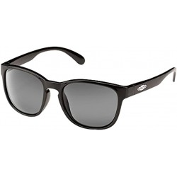 Square Loveseat Polarized Sunglasses - Black - CT12C9PVSYH $96.43