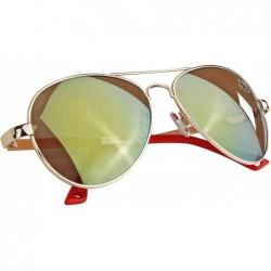 Aviator Womens Contemporary Hello Kitty Classic Aviator Sunglasses - Red Handle - C312JPICBCJ $16.15