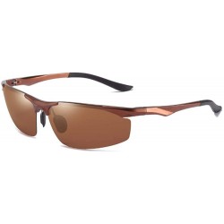 Sport Male Aluminum Magnesium Polarizing Sunglasses Outdoor Sports Riding Sunglasses Driver's Driving Glasses - D - CD18Q0IGZ...