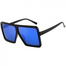 Rimless Women Men Vintage Retro Sun Spectacles Unisex Big Frame Sunglasses Eyewear - Blue - CP18UOEO3XK $20.35