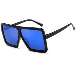 Rimless Women Men Vintage Retro Sun Spectacles Unisex Big Frame Sunglasses Eyewear - Blue - CP18UOEO3XK $9.48