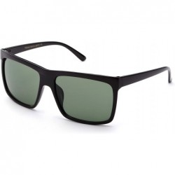 Wayfarer Fashion Squared Sleek Simple Sunglasses - Black - CJ11KV9UHOV $17.67