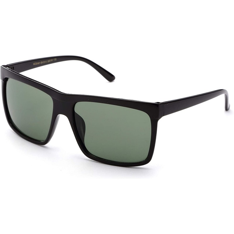 Wayfarer Fashion Squared Sleek Simple Sunglasses - Black - CJ11KV9UHOV $7.44