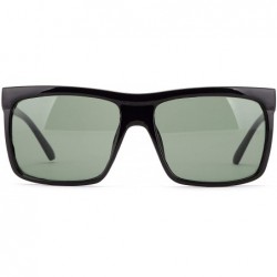 Wayfarer Fashion Squared Sleek Simple Sunglasses - Black - CJ11KV9UHOV $7.44