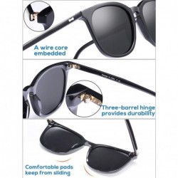 Oversized Polarized Sunglasses for Women Stylish Outdoor Eyewear UV400 Protection CA5358 - Black Frame Grey Lenses - CH18IN7O...