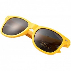Square 10 Packs UV Protection Neon Colors 80's Retro Style Party Favors Sunglasses - Yellow - C018CGU4S0M $15.88