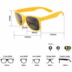 Square 10 Packs UV Protection Neon Colors 80's Retro Style Party Favors Sunglasses - Yellow - C018CGU4S0M $15.88