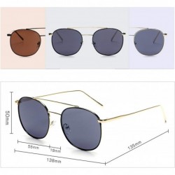 Round Retro Round Vintage Women Men UV Protection Fashion Designer Sunglasses - Brown - C218LRKD96E $10.84