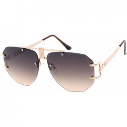 Aviator Flat Top Sophisticated Candy Lens Fashion Aviator Sunglasses - Multi - CZ18UU2SR0R $21.62