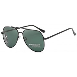 Sport Polarized Sunglasses Discoloration Driving Fishing - Black Dark Green - CP190RU37LK $15.87