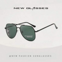 Sport Polarized Sunglasses Discoloration Driving Fishing - Black Dark Green - CP190RU37LK $7.21