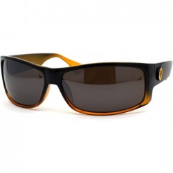 Rectangular Classic 90s Narrow Rectangular Gangster Sunglasses - Black Orange Black - CK195E9A03I $23.24