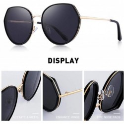 Oversized DESIGN Women Fashion Trending Sunglasses Ladies Luxury Polarized Sun C01 Black - C04 Light Gray - CZ18XDWOCWT $17.91