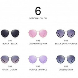 Oversized DESIGN Women Fashion Trending Sunglasses Ladies Luxury Polarized Sun C01 Black - C04 Light Gray - CZ18XDWOCWT $17.91