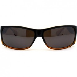 Rectangular Classic 90s Narrow Rectangular Gangster Sunglasses - Black Orange Black - CK195E9A03I $10.09