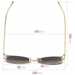 Square Luxury Women Vintage Eye Sunglasses Retro Eyewear Fashion Radiation Protection - Blue - CM18T3YMZKM $8.94
