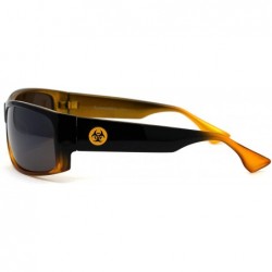 Rectangular Classic 90s Narrow Rectangular Gangster Sunglasses - Black Orange Black - CK195E9A03I $10.09