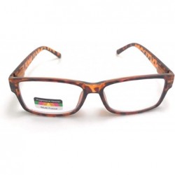 Square Vintage Square Clear Lens Multi 3 Power Focus Progressive Reading Glasses - Tortoise - C318XZNHR7H $14.42