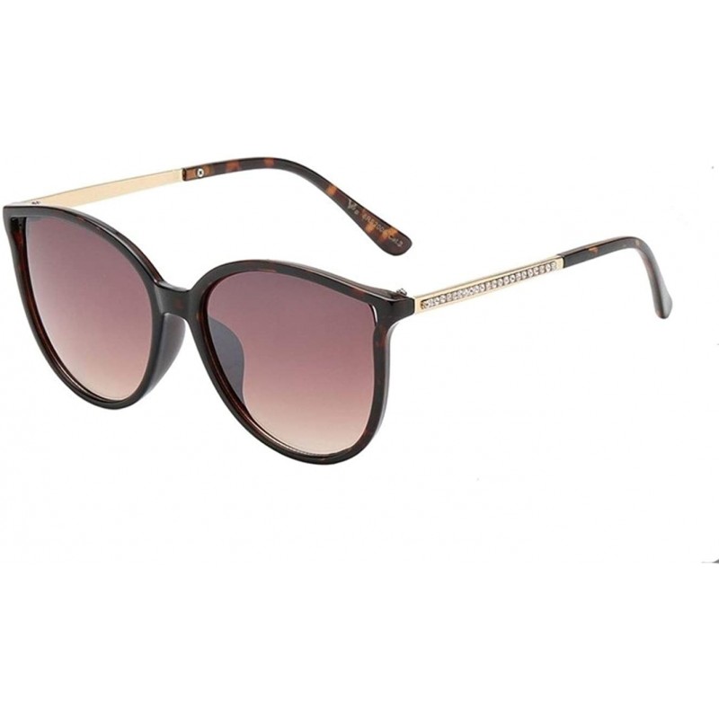 Round Western Fashion Cubic Round Sunglasses. - Cheetah/ Brown - CI190RZKS9I $22.38