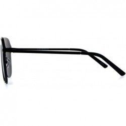 Rimless Mens Color Mirror Oversize Rimless Metal Trim Shield Racer Sunglasses - Black Silver Mirror - CX18CGO4TWA $11.80