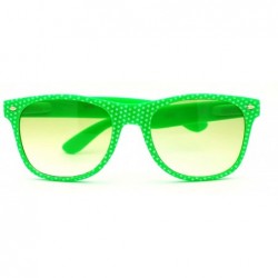 Square Polka Dot Print Square Sunglasses 80's Old School Classic Frame - Green - CP11F0MRHJ7 $11.98