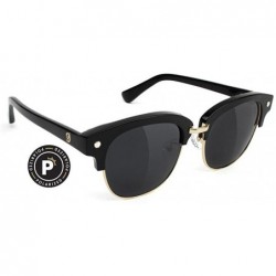 Round Sunglasses Carrie High Roller - Black/Gold - CS1867N3X9C $92.47