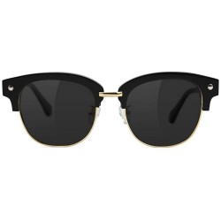 Round Sunglasses Carrie High Roller - Black/Gold - CS1867N3X9C $34.96