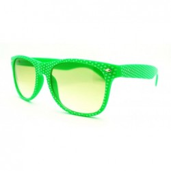 Square Polka Dot Print Square Sunglasses 80's Old School Classic Frame - Green - CP11F0MRHJ7 $11.98