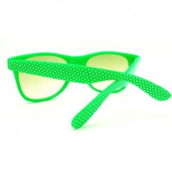 Square Polka Dot Print Square Sunglasses 80's Old School Classic Frame - Green - CP11F0MRHJ7 $11.98