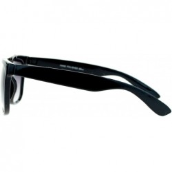 Wayfarer Mens Luxury Dress Gentleman Unique Clip Bridge Horned Sunglasses - Black Silver - CG11ARF0JD7 $11.99