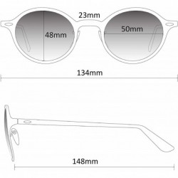 Oval Polarized Round Retro Tinted Lens Metal Frame Sunglasses - Gold Frame/Brown Lens - C818XOLGA9M $23.66
