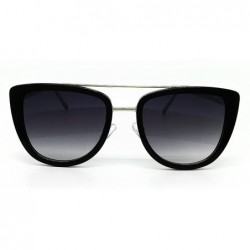 Oversized 7232-1 Premium Oversize Womens Mens Mirrored Fashion Sunglasses - Black - CJ18Q6K9UHK $12.73