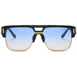 Square Designer Sunglasses Aviator Luxurious Transparent - Grey - C418HS2QEZR $17.40