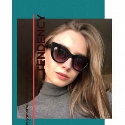 Oversized Vintage Retro Cateye Sunglasses for Women Oversized Cat Eye Clout Goggles Fashion Glasses Mirror UV400 Protection -...