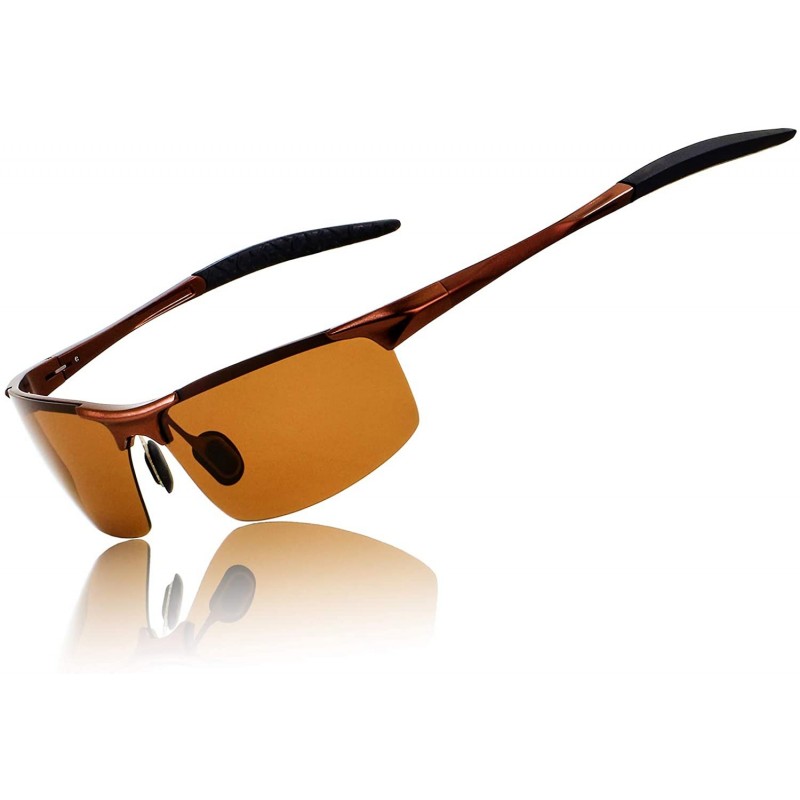 Goggle Mens Sunglasses Polarized Sports UV Protection Al Mg Metal Sun Glasses for Women Fishing Driving Golf - CQ186R9C3RD $1...