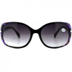 Rectangular Womens Fashion Bifocal Lens Sunglasses Oval Rectangular Frame UV 400 - Black Purple - CR12EZJO8F1 $11.69