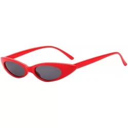 Square Cat Eye Sunglasses Clout Goggles Vintage Mod Style Retro Kurt Cobain Cateye (B) - B - CS18CTATZHM $16.76