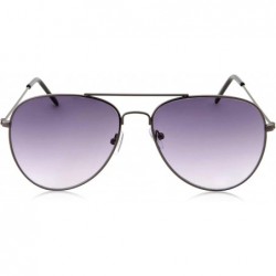 Oversized Oversized Classic Retro Metal Frame Aviator Sunglasses for Men - Gun Metal - CU18KO5C7R7 $11.13