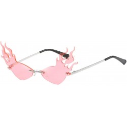 Cat Eye Fashion Irregular Design Sunglasses Vintage - Pink - CM196IENQ29 $9.71