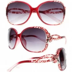 Butterfly Women Oversized Butterfly Designer Bifocal Reading Glasses UV400 Sunglasses Readers - Red - CO18EIN4Z35 $35.76