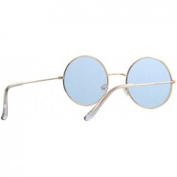 Round Vintage Round Sunglasses Women Ocean Color Lens Mirror Design Metal Frame Circle Glasses Oculos UV400 - CH197Y7XK9K $24.67