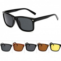 Shield Men Polarized Glasses Car Driver Night Vision Goggles Anti-glare Polarizer Sunglasses Driving Sun - C0199CC8X9R $33.19