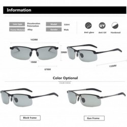 Rectangular Photochromic Sunglasses Polarized Protection Fashion - CH1998YK0GU $18.99